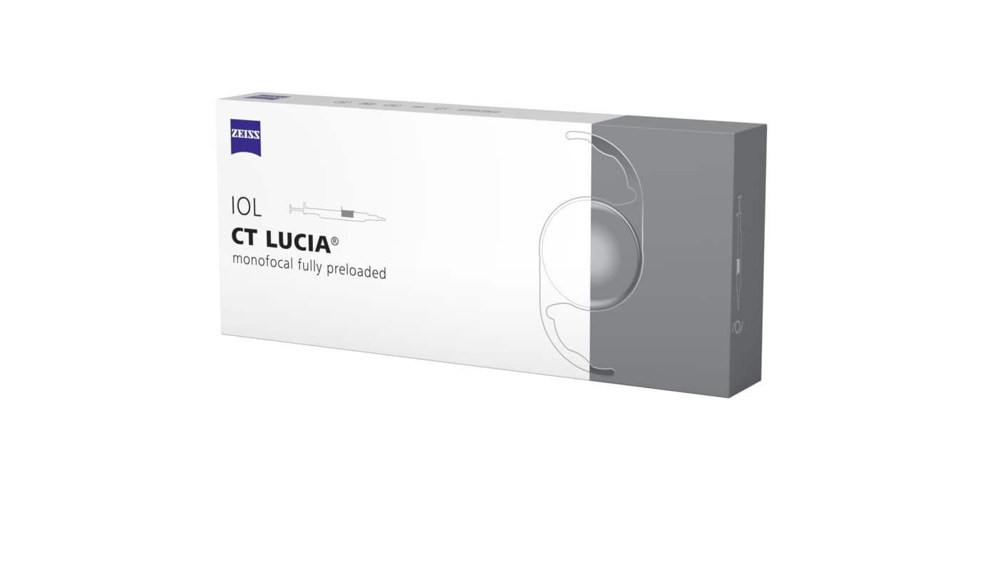 Product Shot CT LUCIA aspherical monofocal Packaging IRIS Design Image