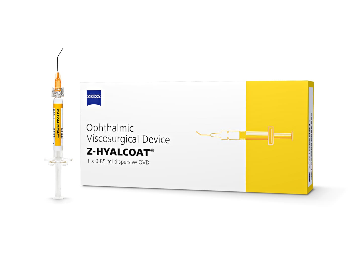 Z-HYALCOAT OVD Packshot and Syringe-EU version IRIS Design product image